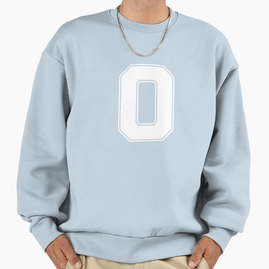 Jersey Number 0 Player Number Zero White T-Shirt - Novelty Apparel Unisex - T-Shirt, Sweatshirt, Hoodie