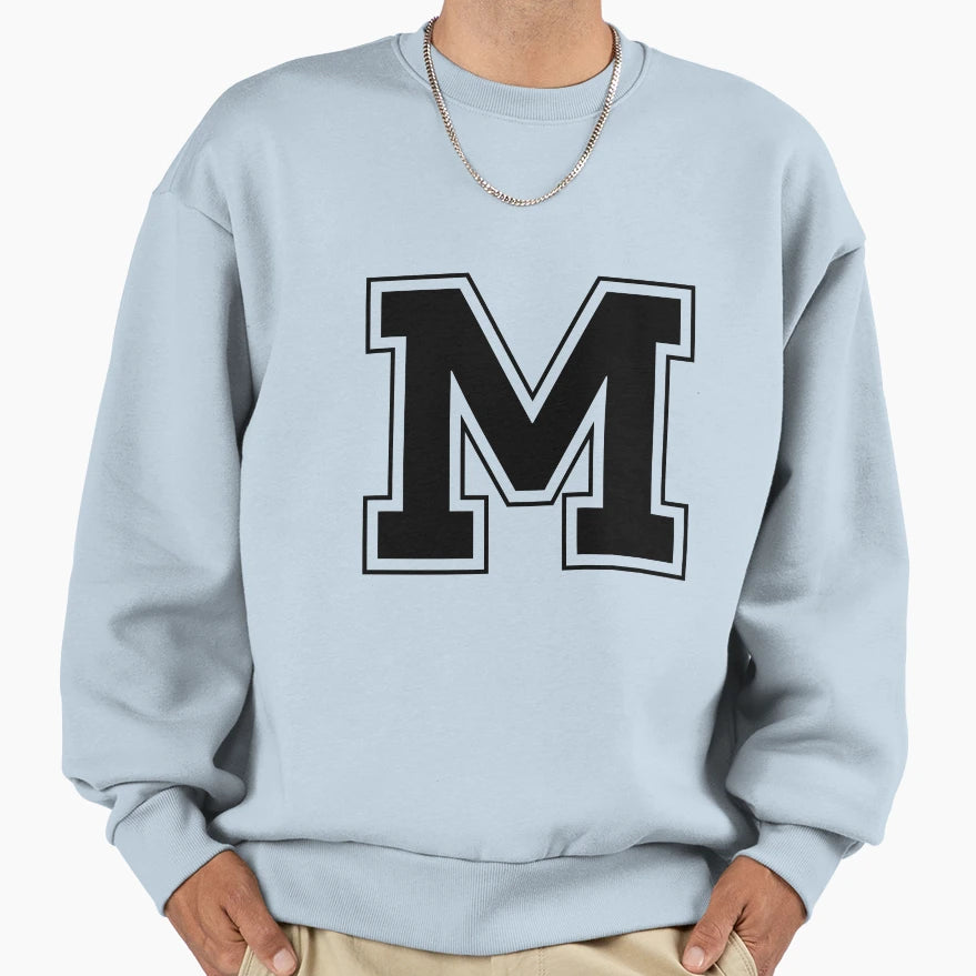 Letter M Sweatshirt - Custom Art Print Men Women - T-Shirt, Sweatshirt, Hoodie