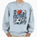 I Love Football Sweatshirt - Unique Graphic for Adults - T-Shirt, Sweatshirt, Hoodie