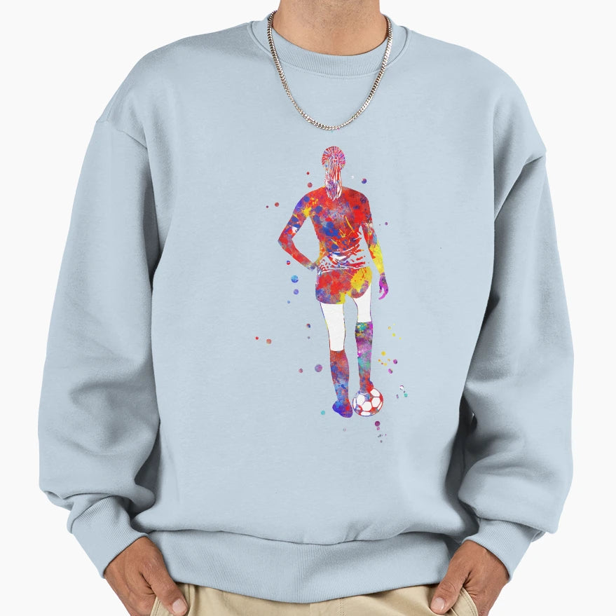 Soccer Player Ball Sweatshirt - Casual Everyday Wear for Adults - T-Shirt, Sweatshirt, Hoodie