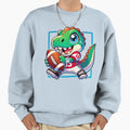 Anime Tyrannosaurus Rex Playing Sweatshirt - Aesthetic Graphic for Adults - T-Shirt, Sweatshirt, Hoodie