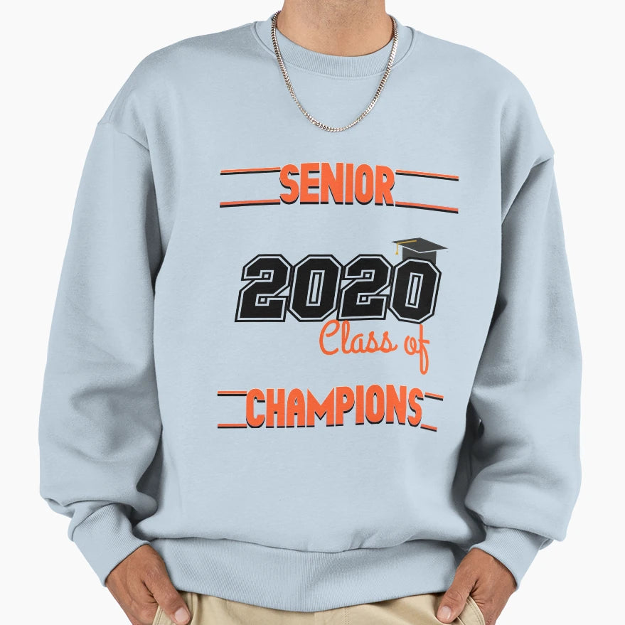 Senior Class 2020 Quarantine Sweatshirt - Custom Art Print for Adults - T-Shirt, Sweatshirt, Hoodie