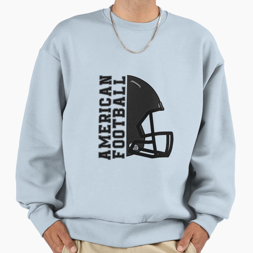 American Football Helmet Sweatshirt - Novelty Apparel Unisex - T-Shirt, Sweatshirt, Hoodie