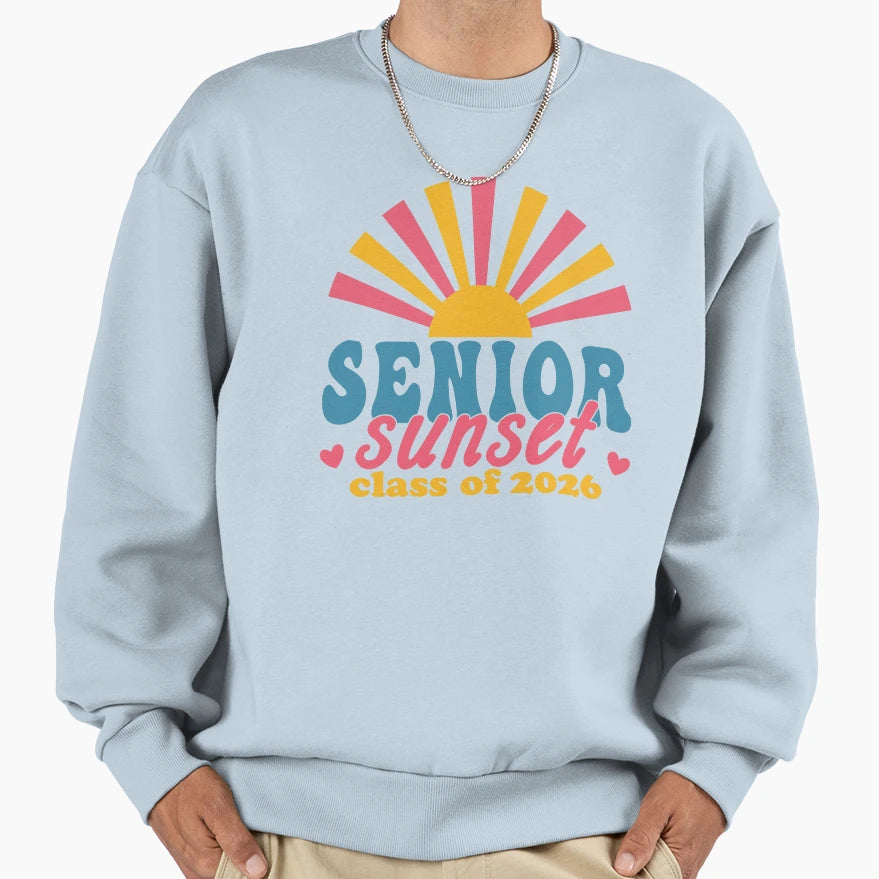 Senior Sunset Class 2026 Sweatshirt - Trendy Graphic for Adults - T-Shirt, Sweatshirt, Hoodie