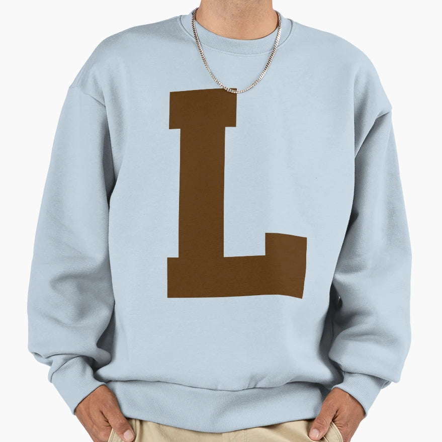 Alphabet Brown L Sports Letter L Sweatshirt - Unique Graphic for Adults - T-Shirt, Sweatshirt, Hoodie