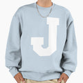 Alphabet White J Sports Letter J Sweatshirt - Aesthetic Graphic for Adults - T-Shirt, Sweatshirt, Hoodie