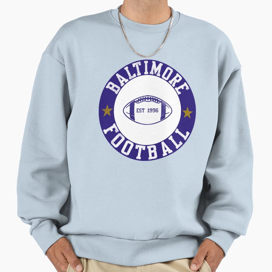 Baltimore Football 1 Sweatshirt - Unique Graphic Men Women - T-Shirt, Sweatshirt, Hoodie