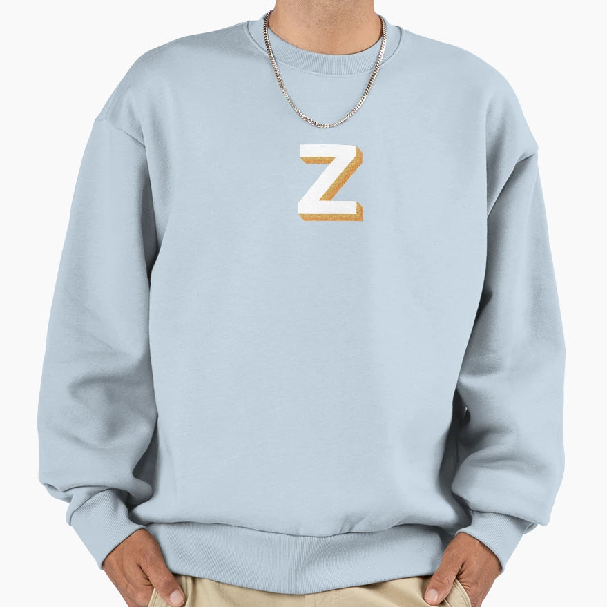 Glitter Letter Z Sweatshirt - Graphic Print for Adults - T-Shirt, Sweatshirt, Hoodie