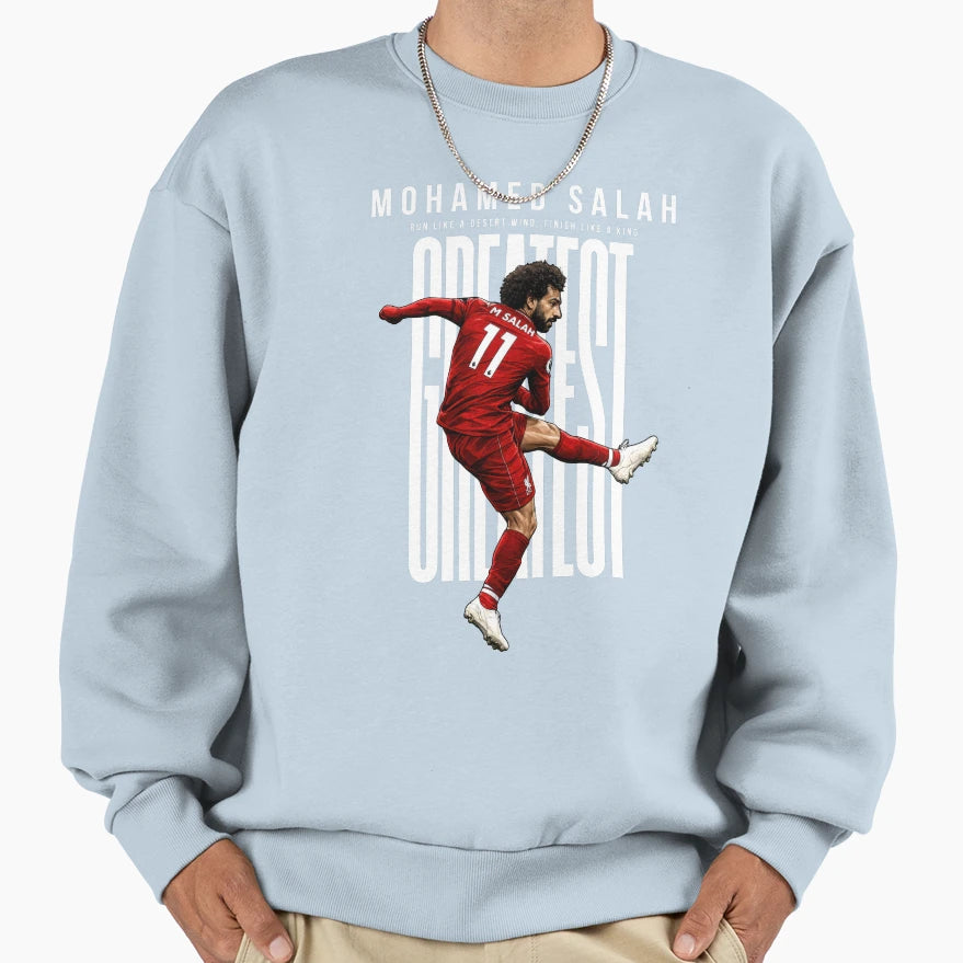 Mo Salah Greatest Liverpool Sweatshirt - Minimalist Print for Adults - T-Shirt, Sweatshirt, Hoodie