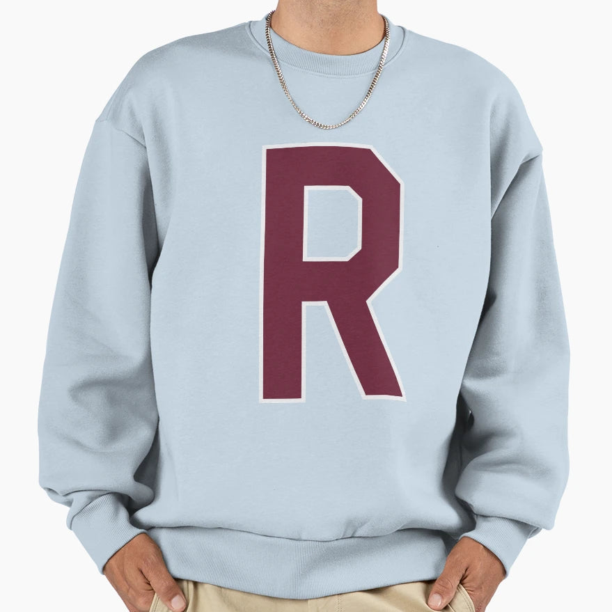 Letter R Bold Collegiate Font Sweatshirt - Novelty Apparel Men Women - T-Shirt, Sweatshirt, Hoodie
