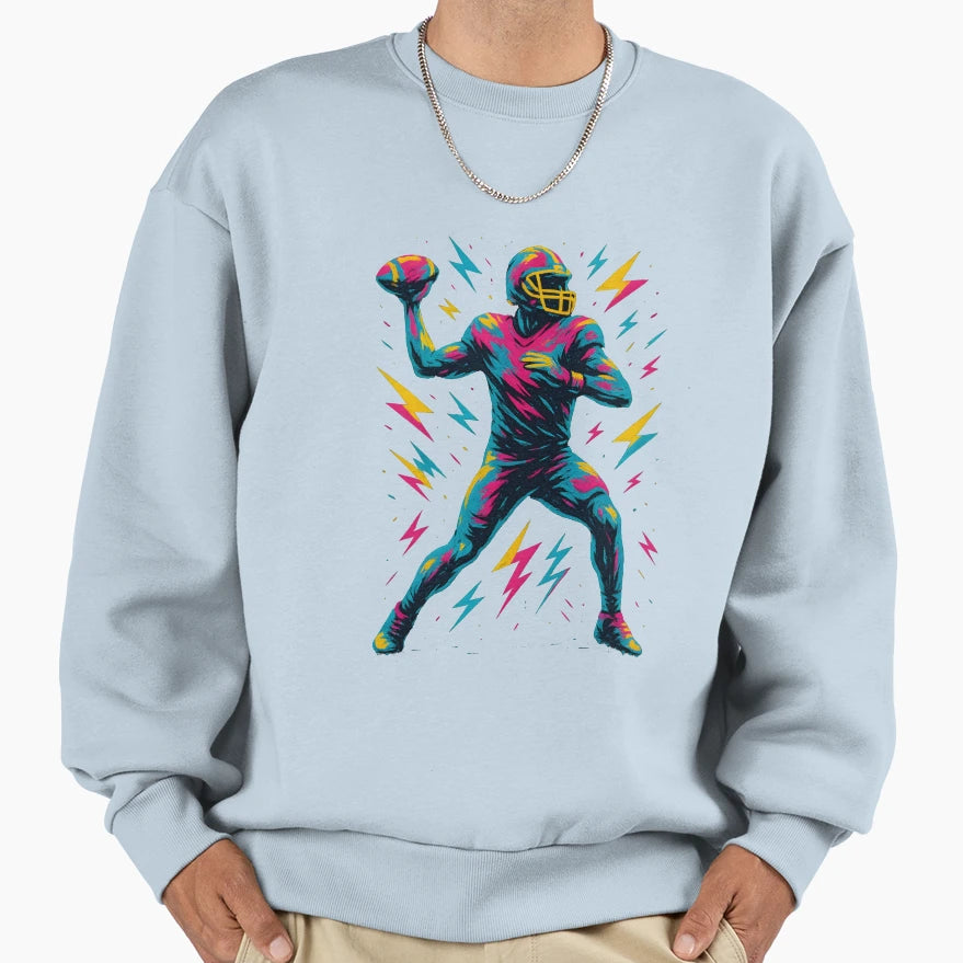 Gridiron Thunder Sweatshirt - Fun Novelty Design Men Women - T-Shirt, Sweatshirt, Hoodie