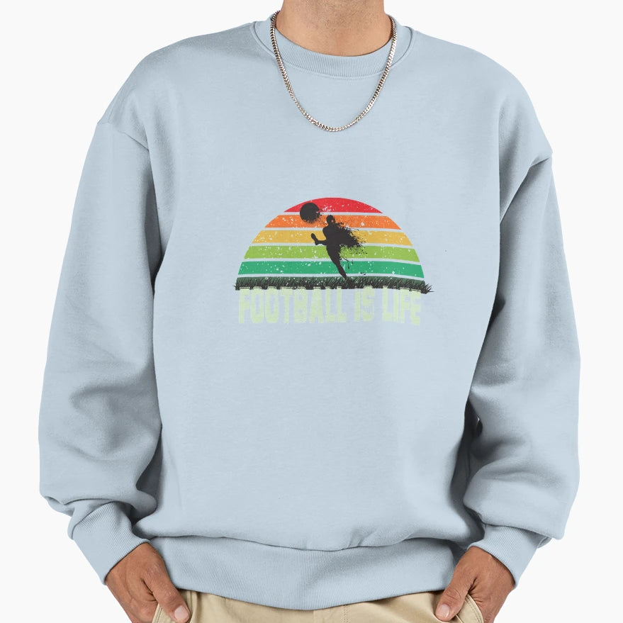 Football Is Life Gift Sweatshirt - Minimalist Print Unisex - T-Shirt, Sweatshirt, Hoodie