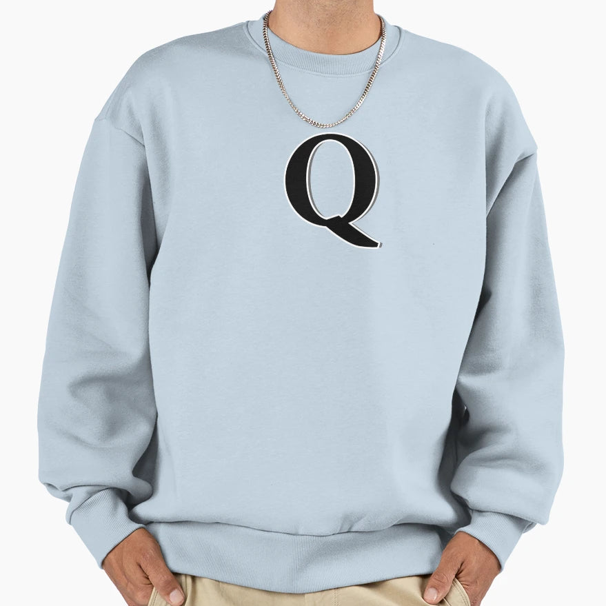 Letter Q Sweatshirt - Custom Art Print for Adults - T-Shirt, Sweatshirt, Hoodie