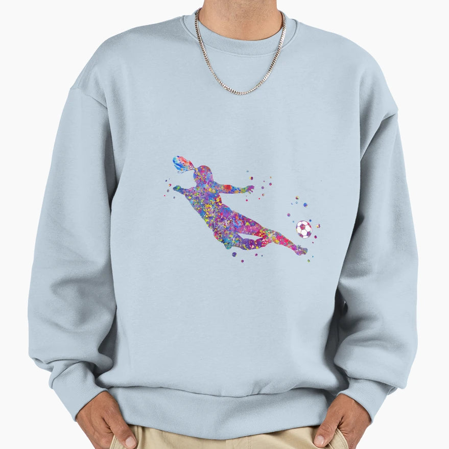 Soccer Player Sweatshirt - Casual Everyday Wear Unisex - T-Shirt, Sweatshirt, Hoodie