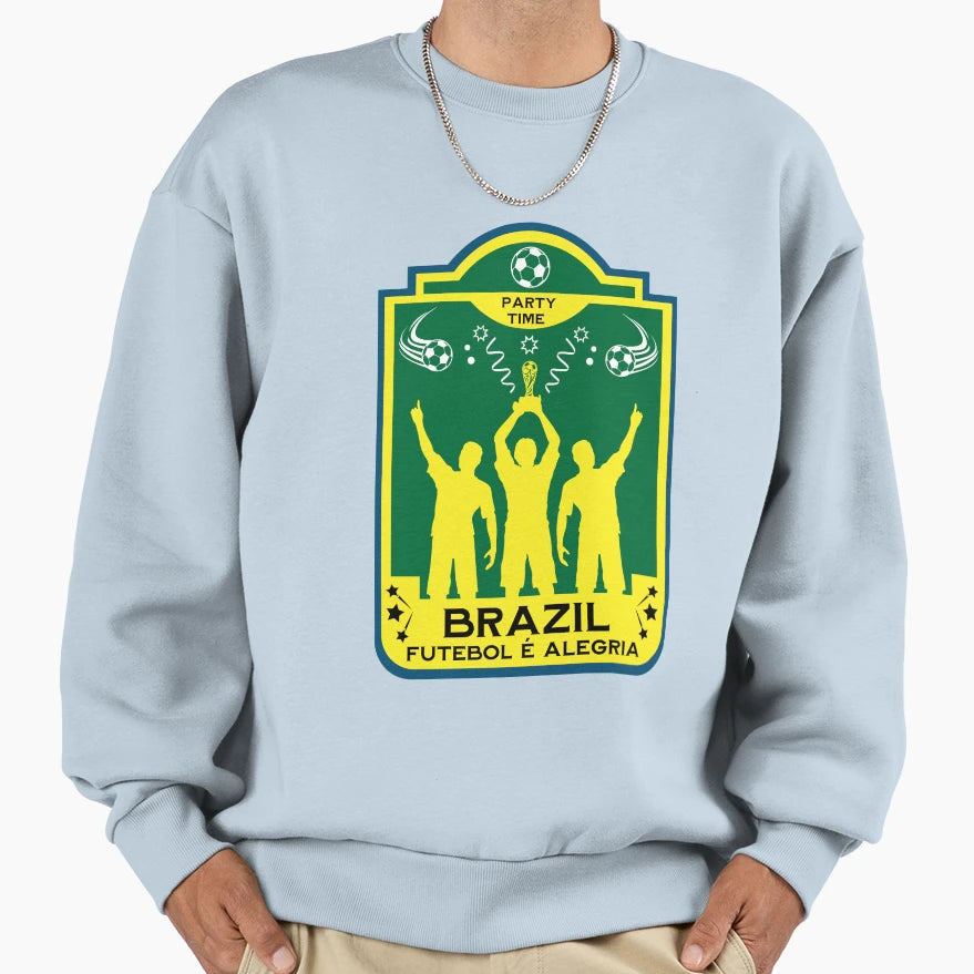World Football Finals Brazil Fan Sweatshirt - Aesthetic Graphic for Adults - T-Shirt, Sweatshirt, Hoodie