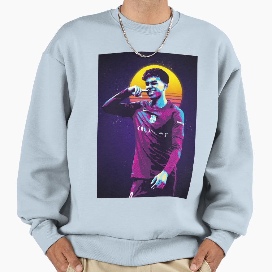 Lamine Yamal 80S Sweatshirt - Unique Graphic Unisex - T-Shirt, Sweatshirt, Hoodie