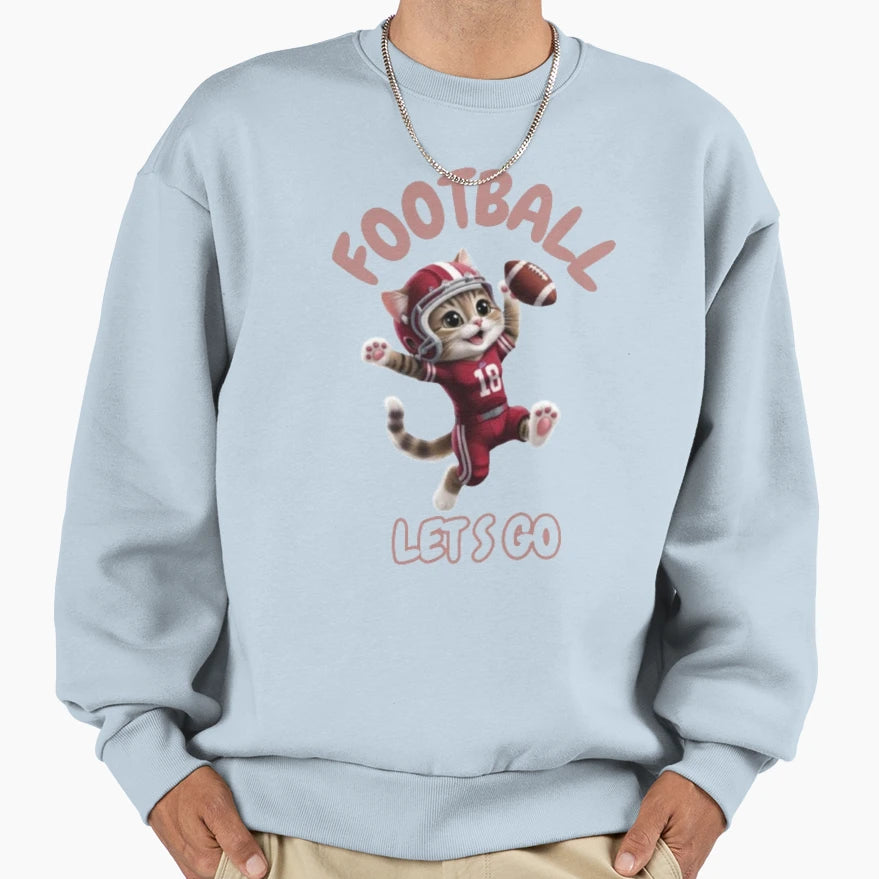 Football Let S Go Sweatshirt - Minimalist Print Men Women - T-Shirt, Sweatshirt, Hoodie