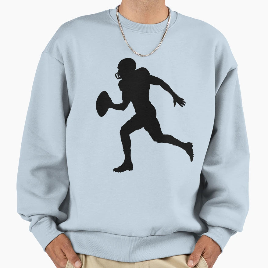 American Football Player Logo Sweatshirt - Custom Art Print for Adults - T-Shirt, Sweatshirt, Hoodie