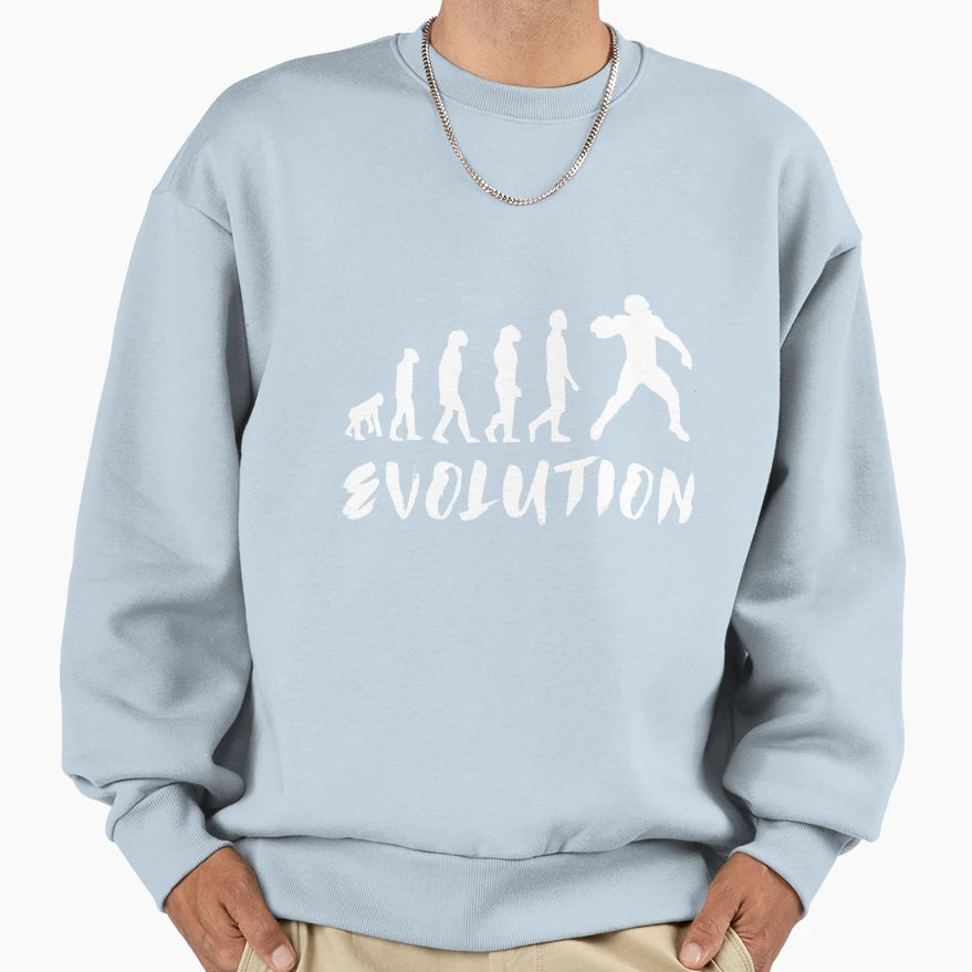 Human Evolution Nfl Football Player Sweatshirt - Minimalist Print Men Women - T-Shirt, Sweatshirt, Hoodie