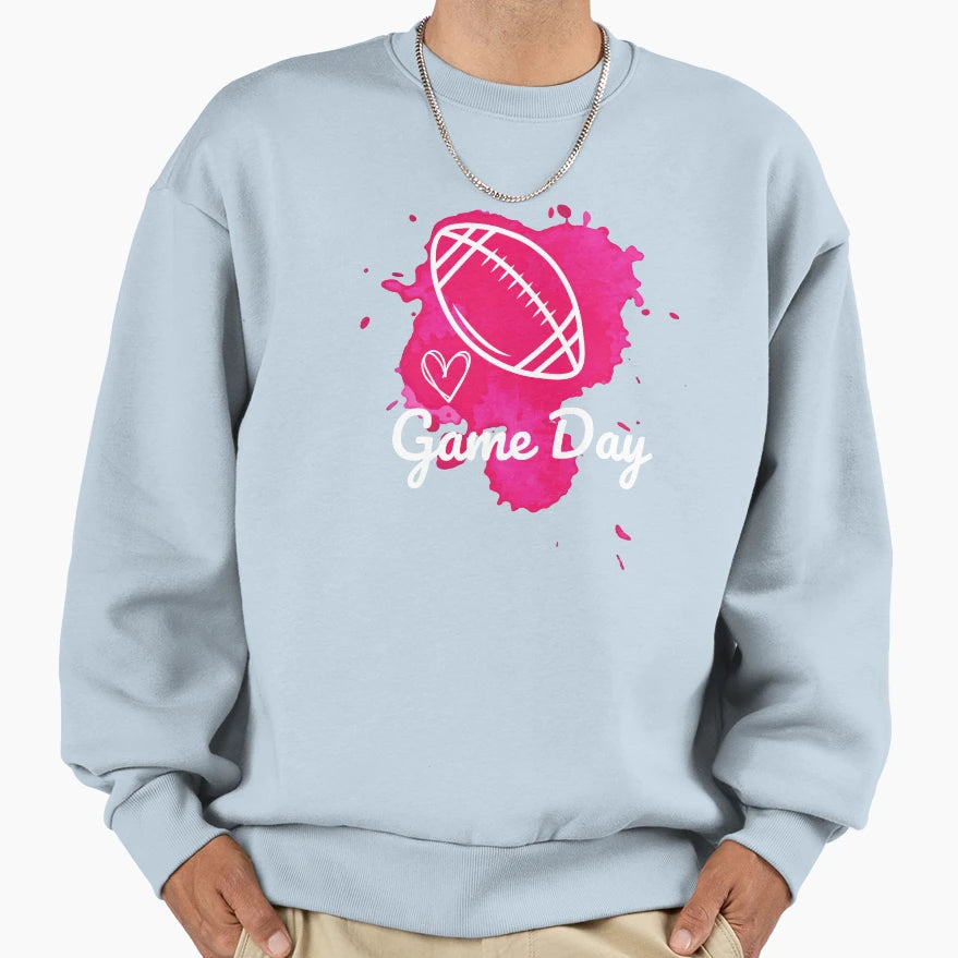 Game Day Time Football Sweatshirt - Graphic Print for Adults - T-Shirt, Sweatshirt, Hoodie