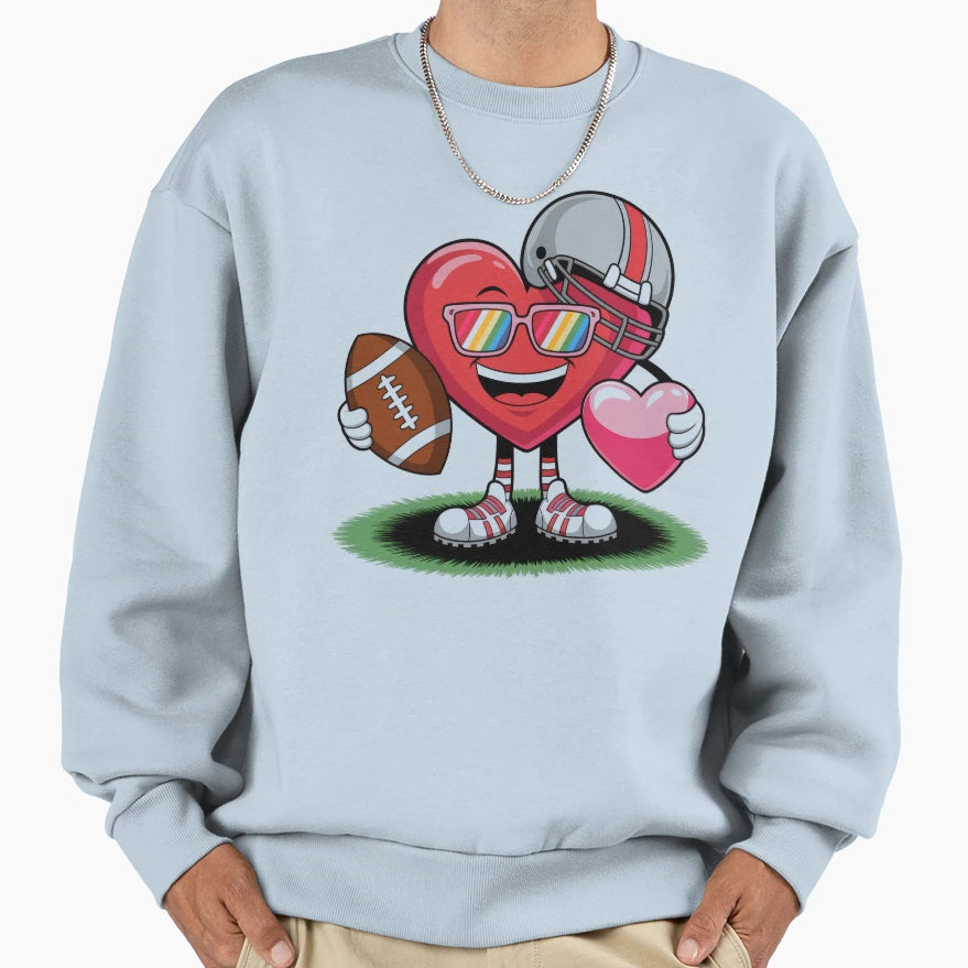 Valentines Day Heart Sweatshirt - Casual Everyday Wear for Adults - T-Shirt, Sweatshirt, Hoodie