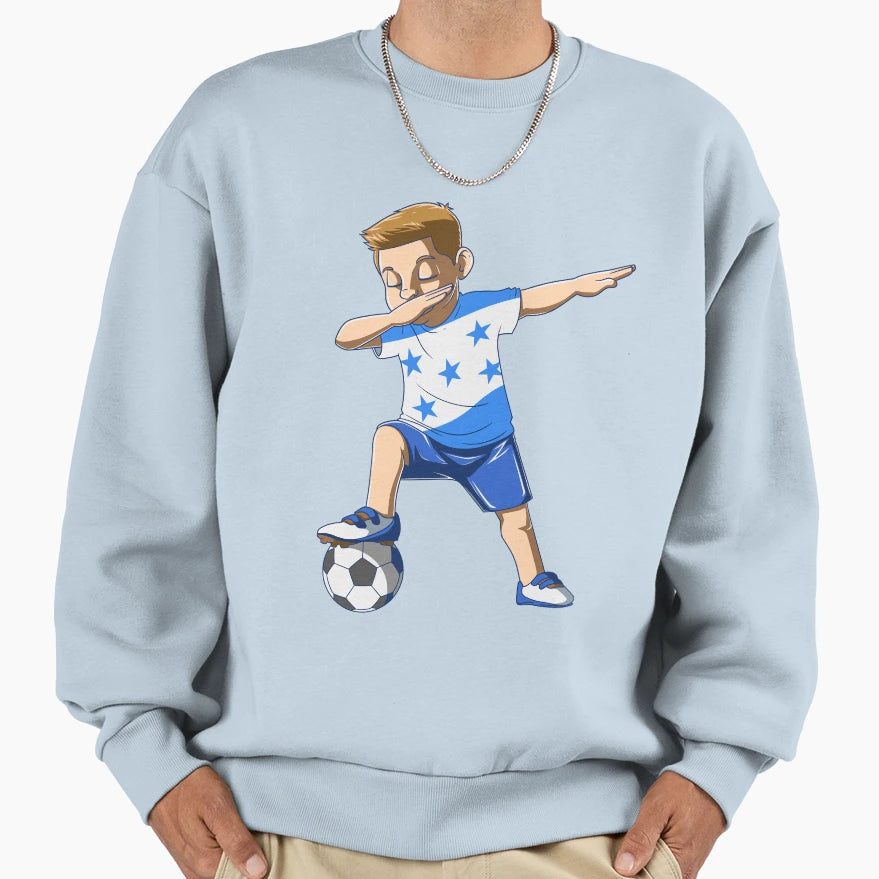 Dabbing Soccer Honduras Jersey Sweatshirt - Aesthetic Graphic Unisex - T-Shirt, Sweatshirt, Hoodie