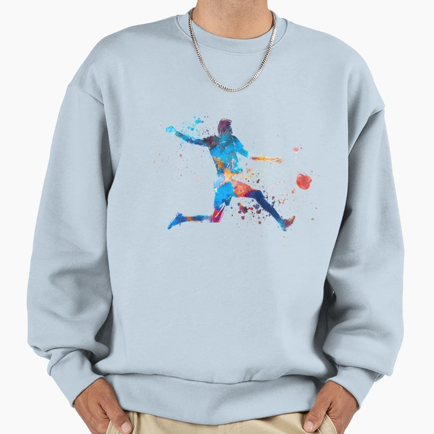 Soccer Footballer Sweatshirt - Custom Art Print for Adults - T-Shirt, Sweatshirt, Hoodie