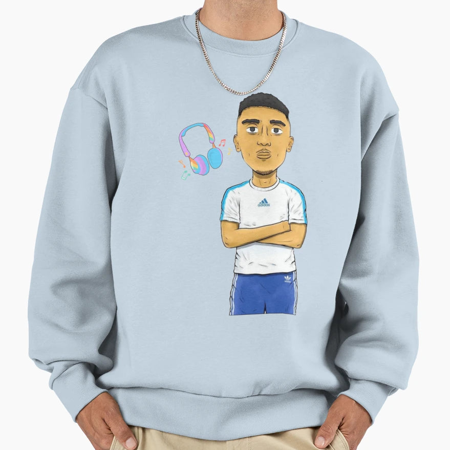 Morad M D L R Character Sweatshirt - Trendy Graphic Men Women - T-Shirt, Sweatshirt, Hoodie