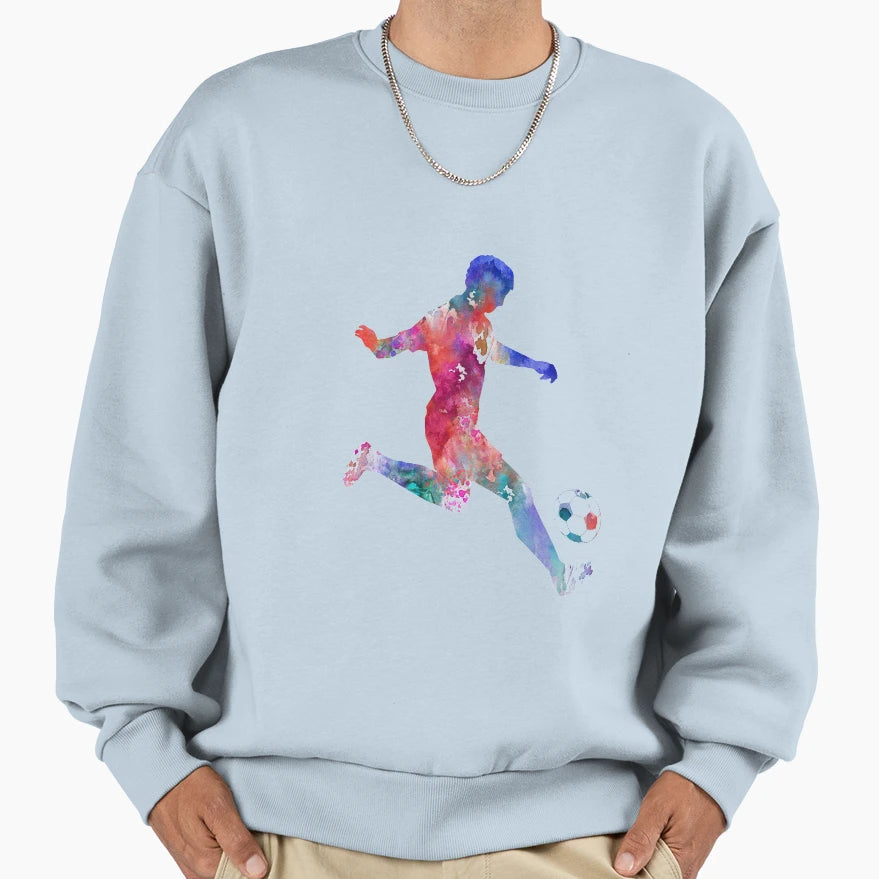 Male Soccer Player Male Football Sweatshirt - Custom Art Print Unisex - T-Shirt, Sweatshirt, Hoodie