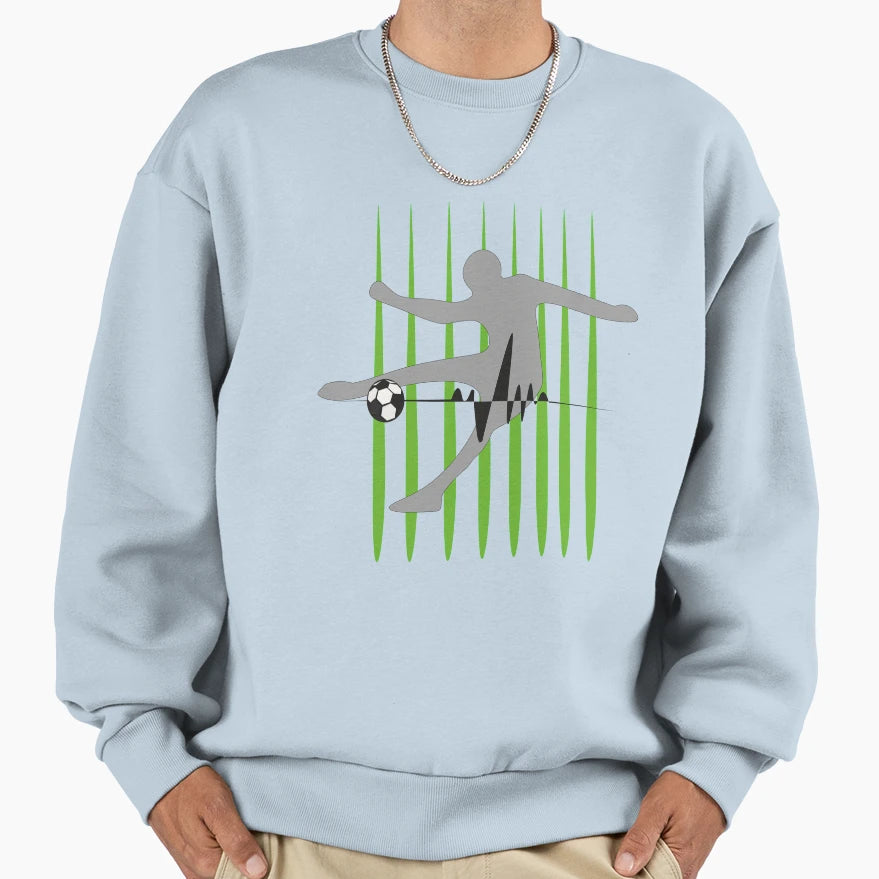 Football Player Football Heartbeat Sweatshirt - Novelty Apparel for Adults - T-Shirt, Sweatshirt, Hoodie