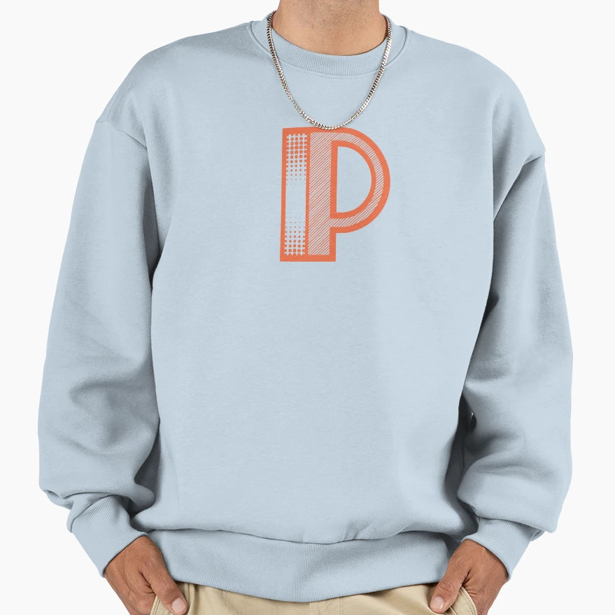 Modern Decorative Monogram Initial Sweatshirt - Minimalist Print Men Women - T-Shirt, Sweatshirt, Hoodie