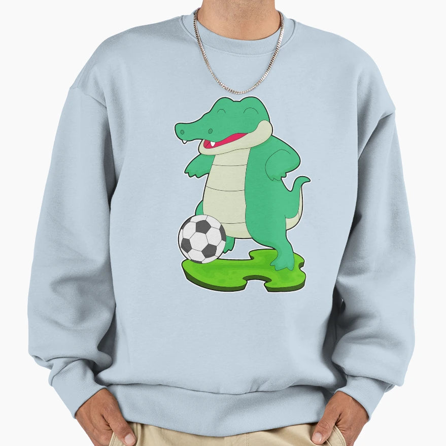 Crocodile Soccer Player Soccer Sweatshirt - Fun Novelty Design Men Women - T-Shirt, Sweatshirt, Hoodie