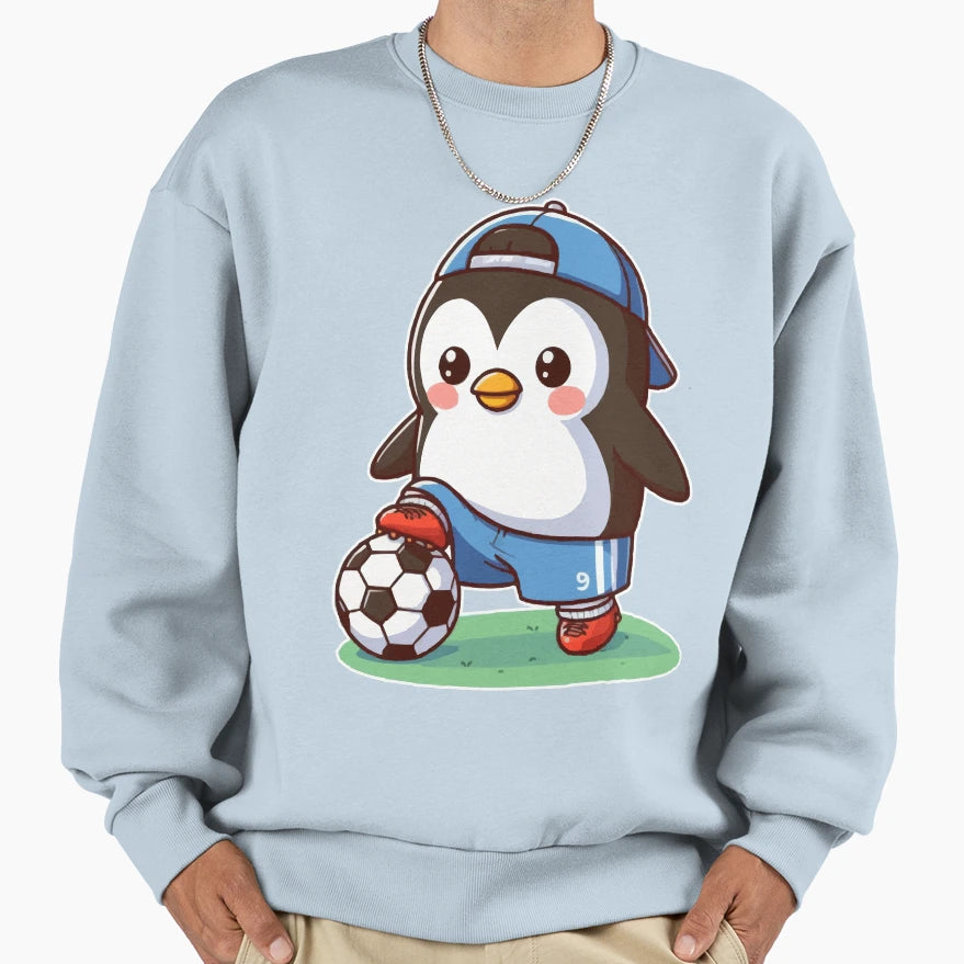 Penguin As Soccer Player Sweatshirt - Trendy Graphic Unisex - T-Shirt, Sweatshirt, Hoodie