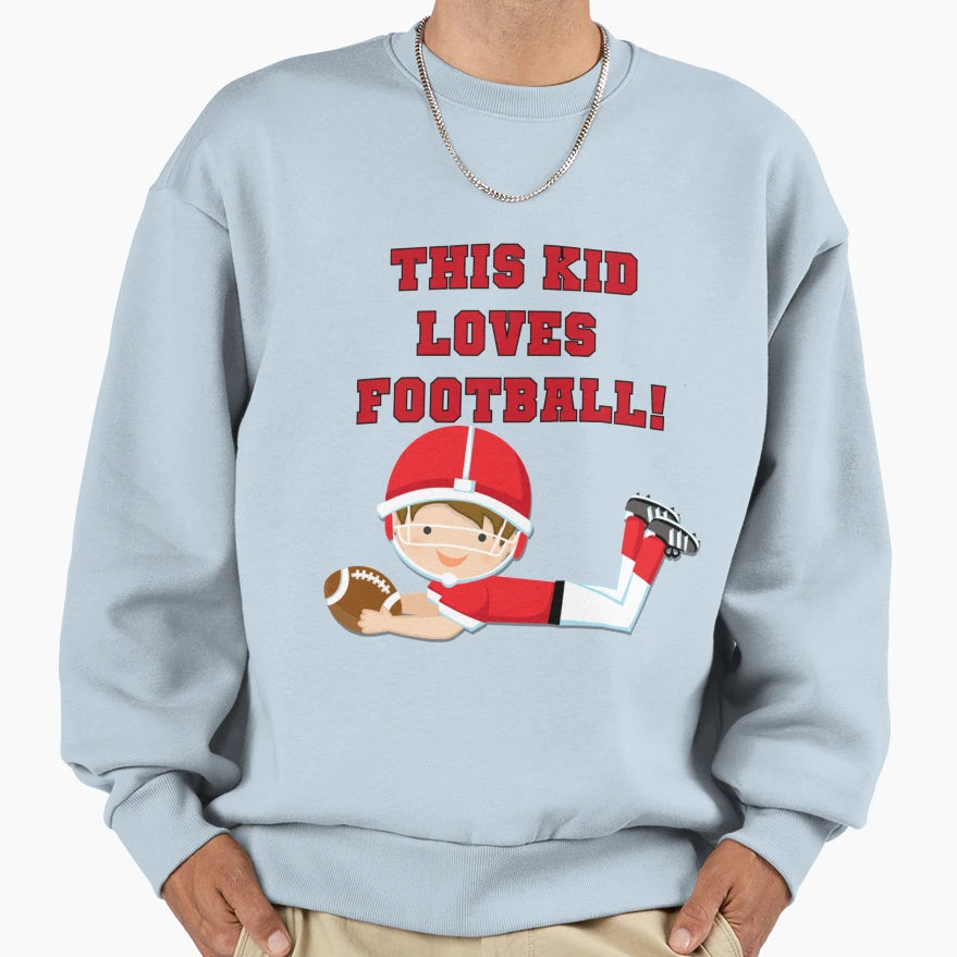 Football Player This Loves Football T-Shirt - Graphic Print Men Women - T-Shirt, Sweatshirt, Hoodie