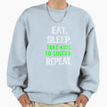 Funny Eat Sleep Take To Soccer Mom Sweatshirt - Unique Graphic for Adults - T-Shirt, Sweatshirt, Hoodie