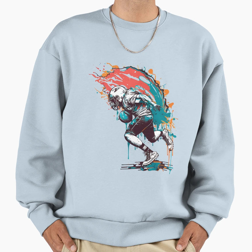 American Football Usa Popular Sport Sweatshirt - Minimalist Print Unisex - T-Shirt, Sweatshirt, Hoodie