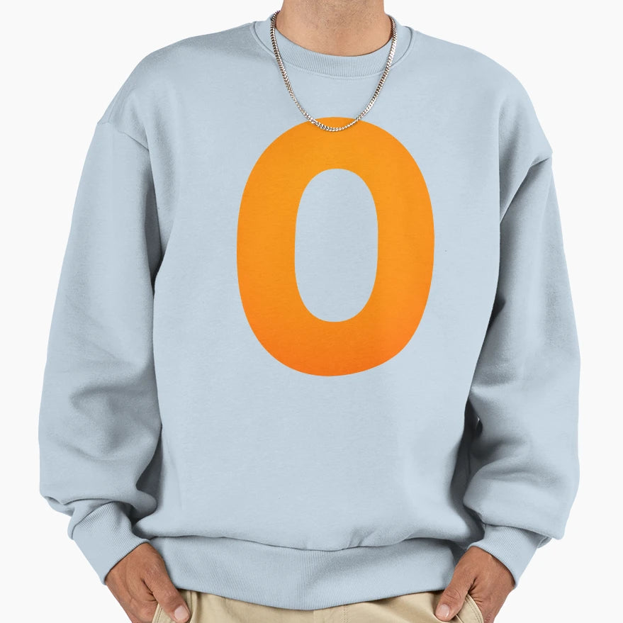 Letter O Nice Orange Letter O Sweatshirt - Graphic Print Men Women - T-Shirt, Sweatshirt, Hoodie