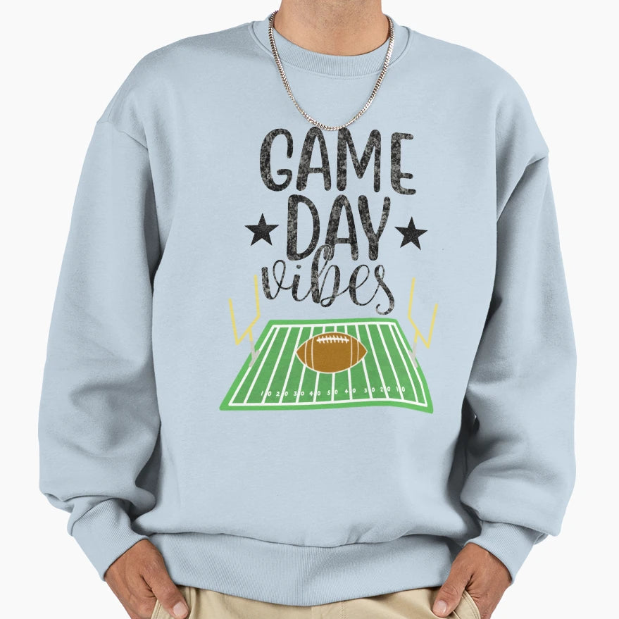 Game Day Football Vibes Sweatshirt - Aesthetic Graphic for Adults - T-Shirt, Sweatshirt, Hoodie