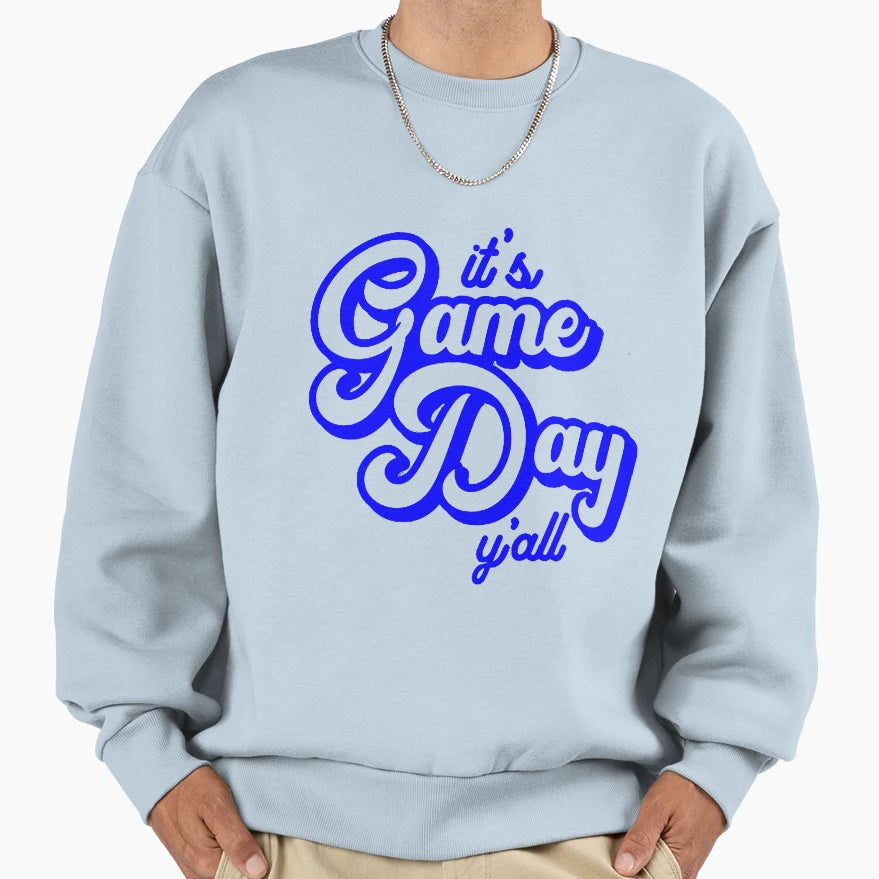Blue And Yellow Its Game Day Yall Sweatshirt - Minimalist Print Unisex - T-Shirt, Sweatshirt, Hoodie