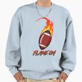 Flame American Football Sweatshirt - Aesthetic Graphic for Adults - T-Shirt, Sweatshirt, Hoodie