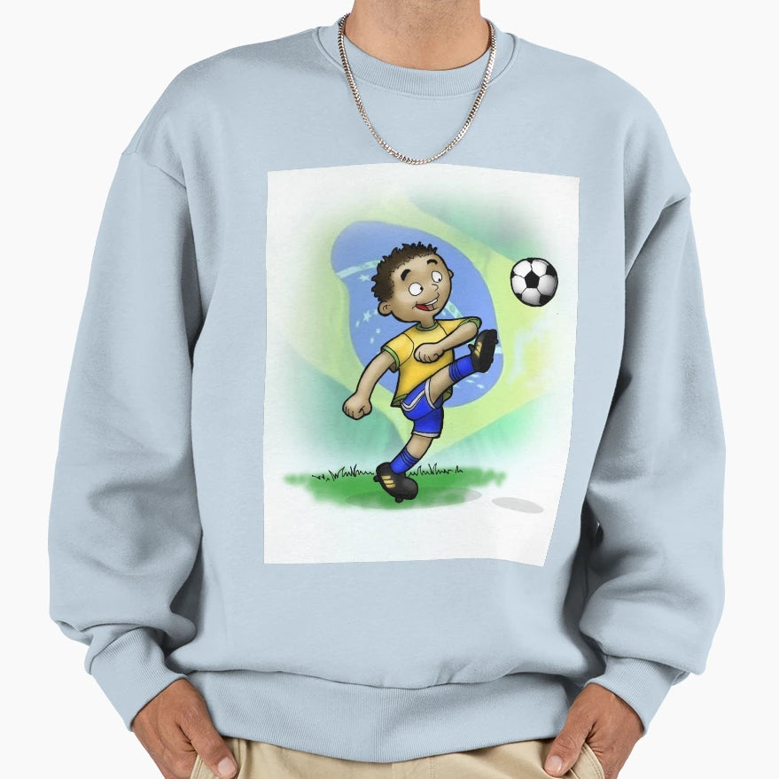 Brasil Football Team Sweatshirt - Custom Art Print for Adults - T-Shirt, Sweatshirt, Hoodie