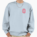 O Bubblegum Glitter Varsity Letter Sweatshirt - Minimalist Print Unisex - T-Shirt, Sweatshirt, Hoodie