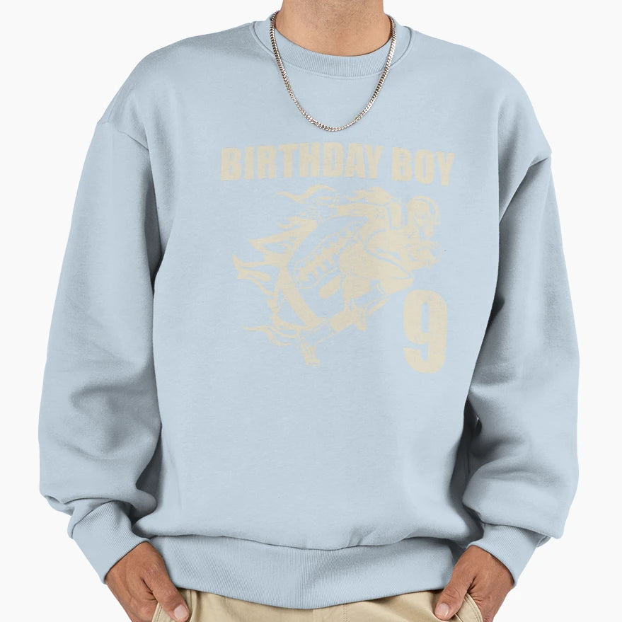 Football Birthday 9Th Football T-Shirt - Custom Art Print for Adults - T-Shirt, Sweatshirt, Hoodie