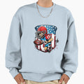 Cartoon Charachter Playing Football Sweatshirt - Unique Graphic Unisex - T-Shirt, Sweatshirt, Hoodie
