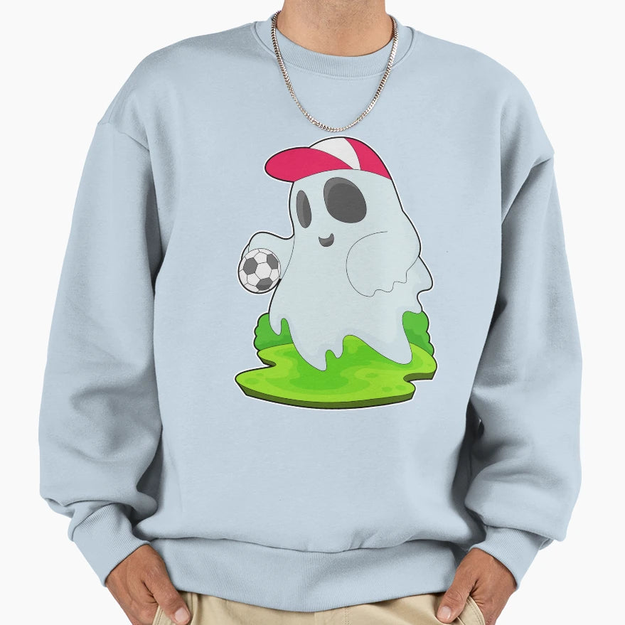 Ghost Halloween Soccer Sweatshirt - Fun Novelty Design Unisex - T-Shirt, Sweatshirt, Hoodie