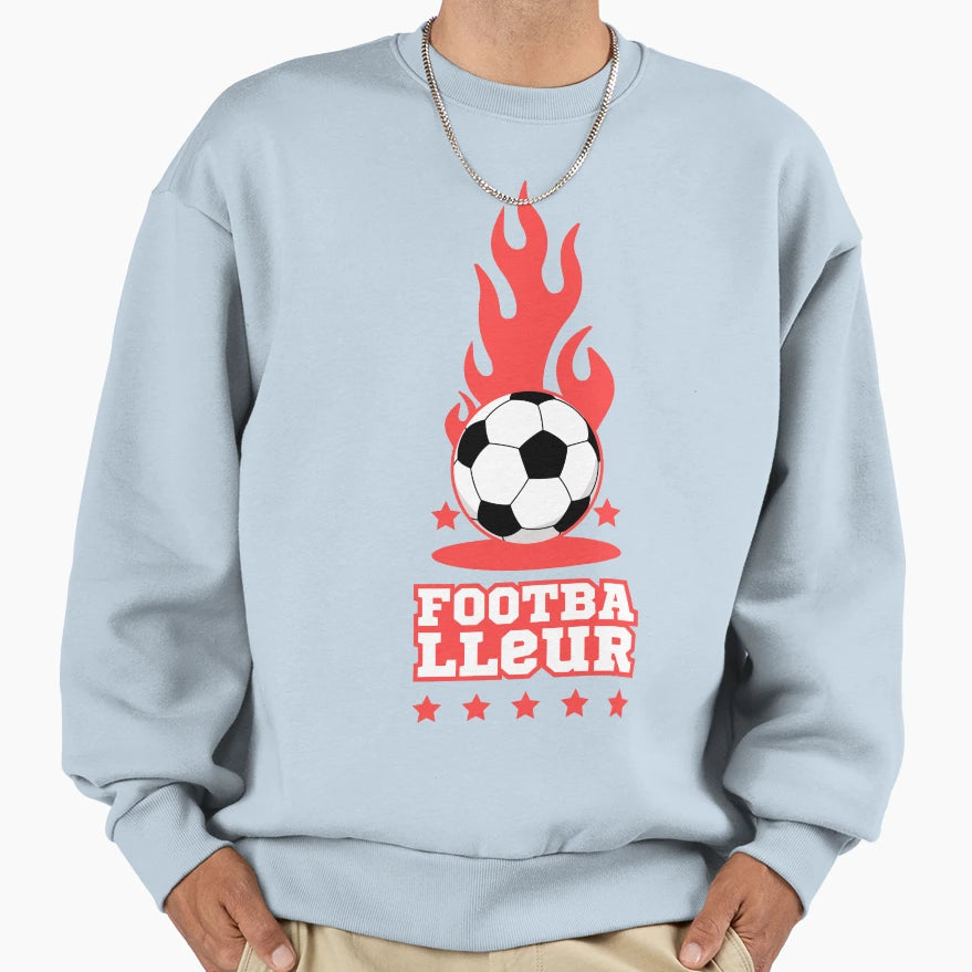 Footballeur Le Football Je Joue Au Foot Sweatshirt - Graphic Print Unisex - T-Shirt, Sweatshirt, Hoodie