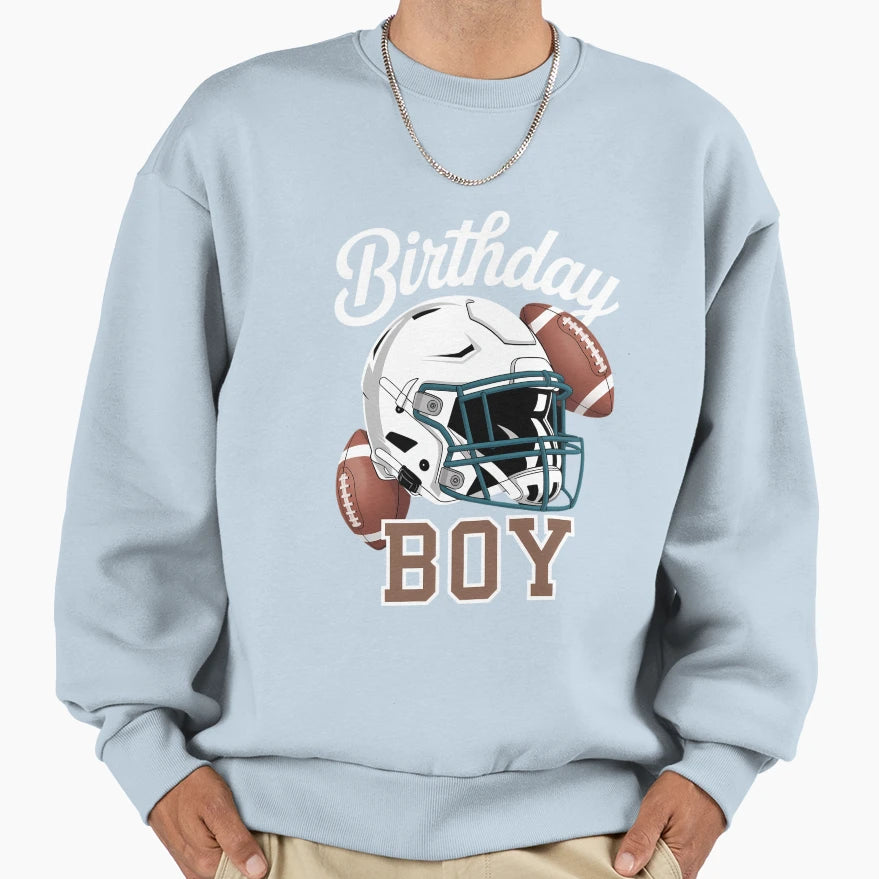 Birthday Football Birthday Party Toddlers Sweatshirt - Graphic Print Unisex - T-Shirt, Sweatshirt, Hoodie