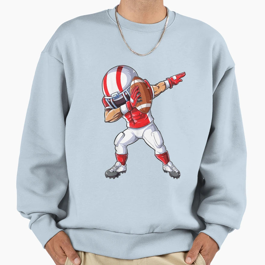 Dabbing Football Dab Dance Funny Sweatshirt - Custom Art Print for Adults - T-Shirt, Sweatshirt, Hoodie