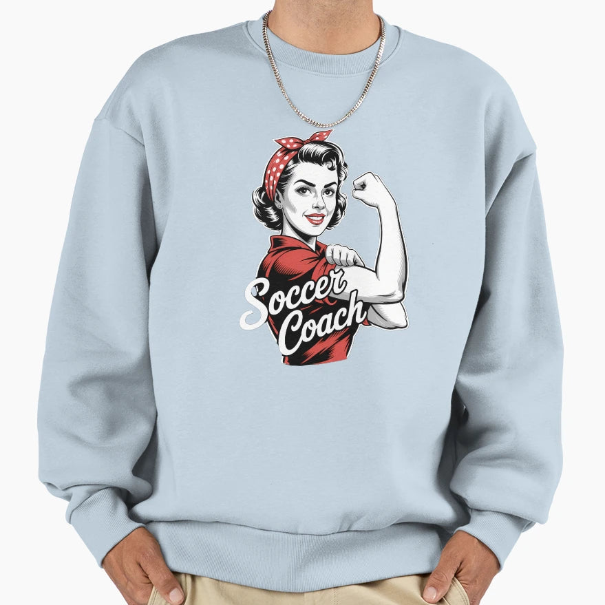 Female Soccer Coach Sport Lovers Sweatshirt - Trendy Graphic Men Women - T-Shirt, Sweatshirt, Hoodie