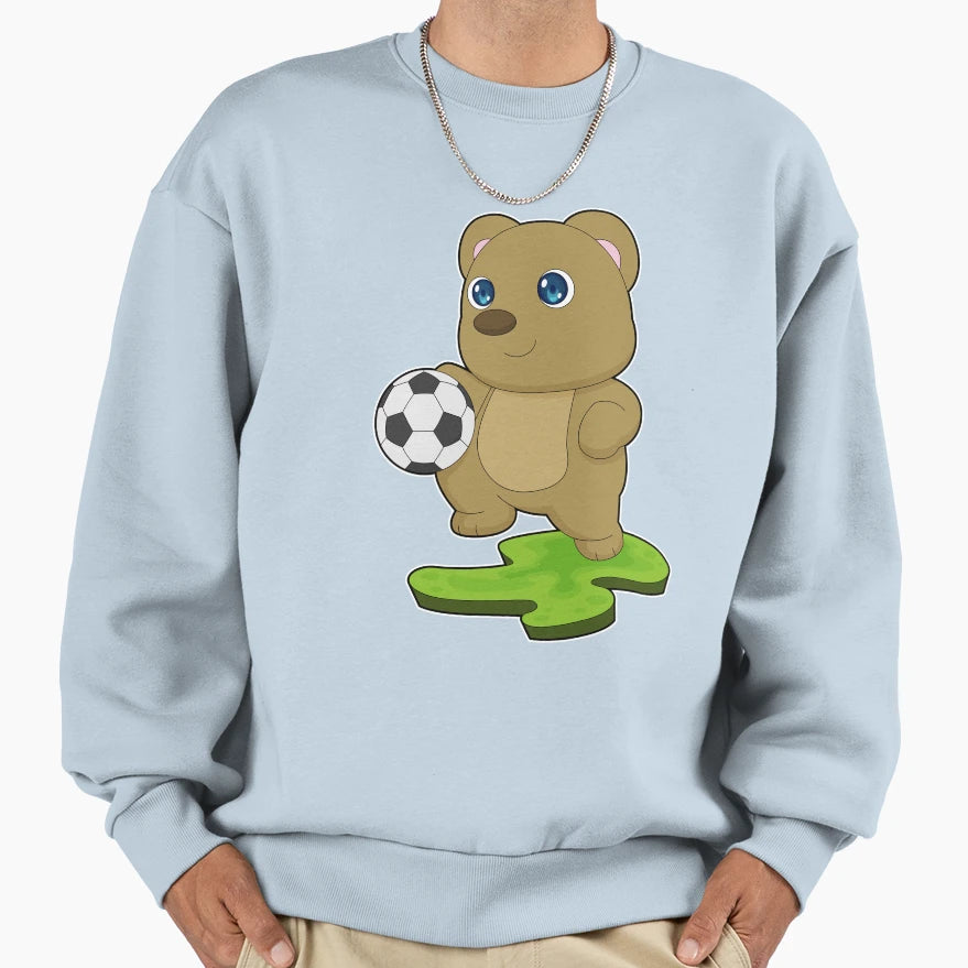 Bear Soccer Player Soccer Sweatshirt - Custom Art Print Men Women - T-Shirt, Sweatshirt, Hoodie